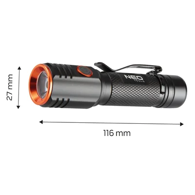 Linterna recargable USB C de 2000 lm con LED CHN