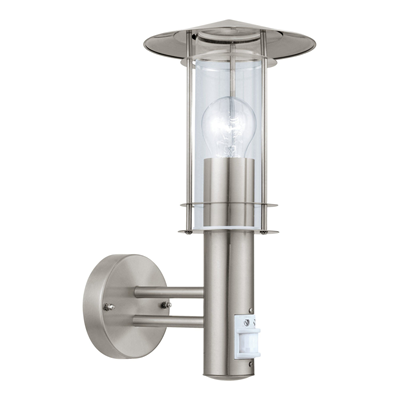 LISIO Outdoor wall lamp with a motion sensor, stainless steel
