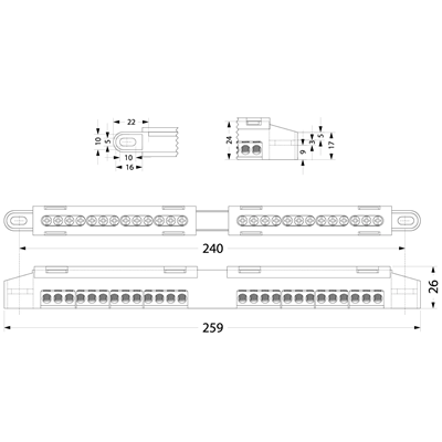 Listwa N+PE LZ-12
