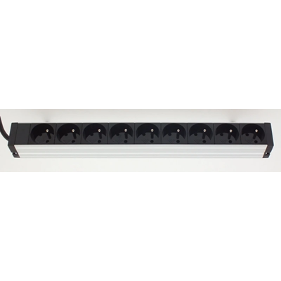 Listwa zasilająca EmiterNet 19" 9-gn.z bolcem, kabel 2mb wtyk uni-schuko