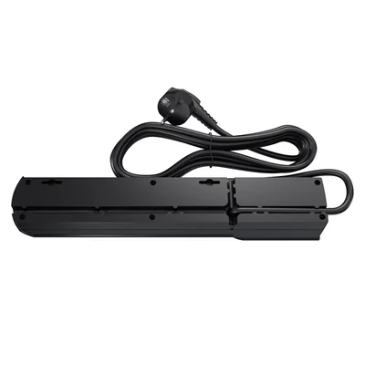 Listwa zasilająca z bezpiecznikiem i układem przeciwprzepięciowym professional 5 gniazd 2 porty USB długość 1,5m 10A 230V 2300W czarny