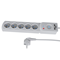 Listwa zasilająca z bezpiecznikiem i układem przeciwprzepięciowym professional 5 gniazd 2 porty USB długość 3m 10A 230V 2300W szary