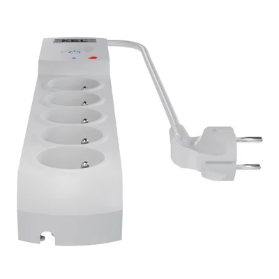 Listwa zasilająca z bezpiecznikiem i układem przeciwprzepięciowym professional 5 gniazd długość 3m 10A 230V 2300W szary