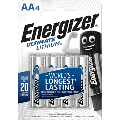 Літієва батарея AA / FR6 / L91 Energizer ULTIMATE LITHIUM 1.5V 4шт.