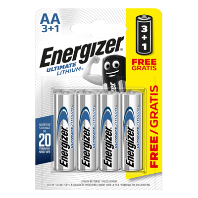 Літієва батарея AA / FR6 / L91 Energizer ULTIMATE LITHIUM 1.5V 4шт.