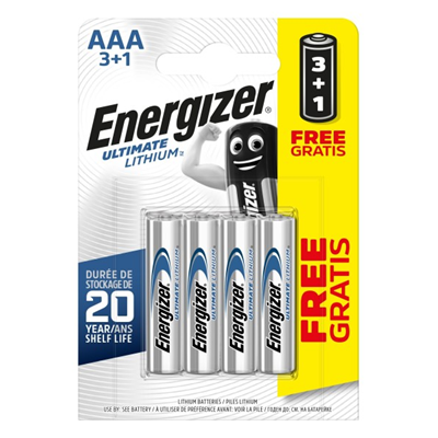 Літієва батарея AAA / FR03 / L92 Energizer ULTIMATE LITHIUM 1.5V 4шт.