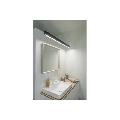 LIVIA APPARECCHIO A SOSPENSIONE A LED, 40W, 3600lm, AC220-240V, 50-60Hz, 100°, RA>80, IP20, AL/PC, 4000K, 120cm, NERO