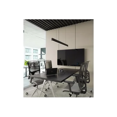 LIVIA APPARECCHIO A SOSPENSIONE A LED, 40W, 3600lm, AC220-240V, 50-60Hz, 100°, RA>80, IP20, AL/PC, 4000K, 120cm, NERO