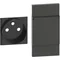 LIVING NOW - 2P+Z SOCKET PLATE WITH FLAP - 2 MODULES - BLACK
