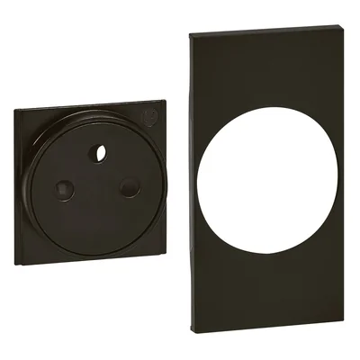 LIVING NOW - PLAQUE DE PRISE PLATE 2P+Z - 2 MODULES - NOIR