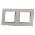 LIVOLO glass silver double frame with space for accessories