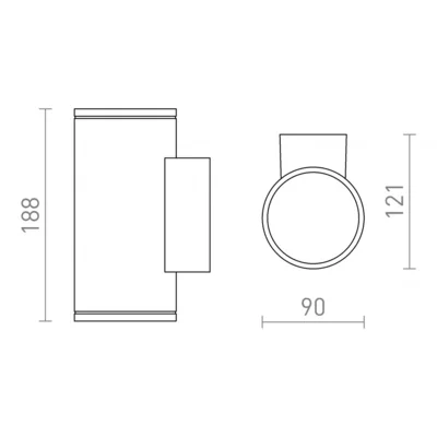 Lizzi Lampa ścienna 18,8 cm antracyt