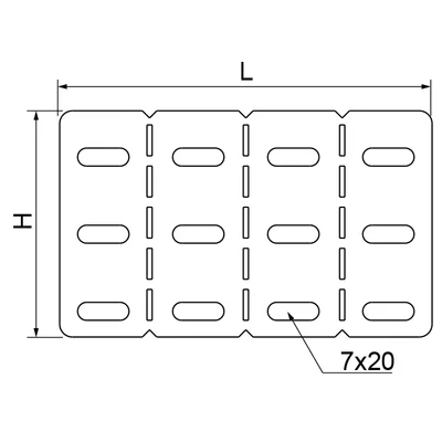 LKDH100E Angle connector for tray, sheet thickness - 1 mm