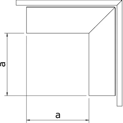 LKM A40040FS Outer corner with cover