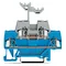 L/L double deck terminal block 2.5mm² blue/grey