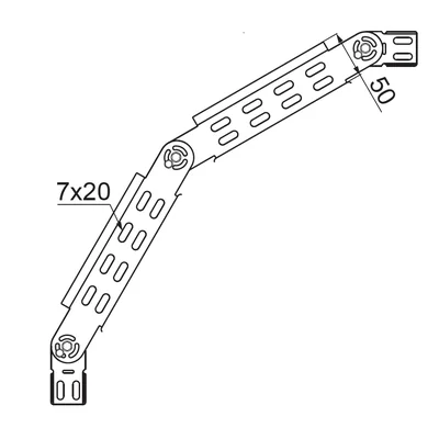 LLJ100H50 Pliegue articulado, espesor de chapa - 1 mm