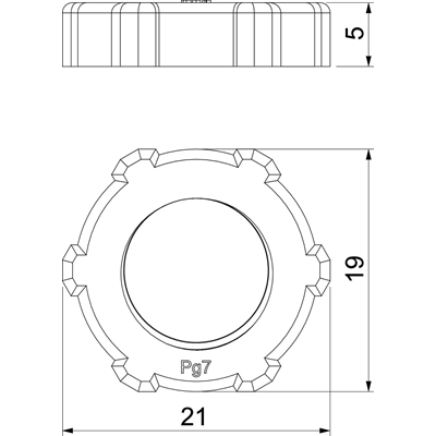 Locknut 116 PG 7, TW.SZ