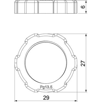 Locknut 116 PG13.5, TW.SZ