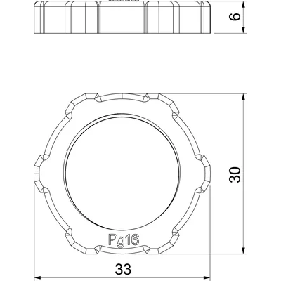 Locknut 116 PG16, TW.SZ