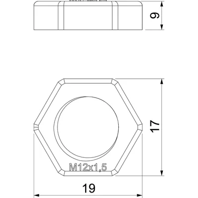 Locknut M12X1.5 J.SZ 116 M12 LGR PA