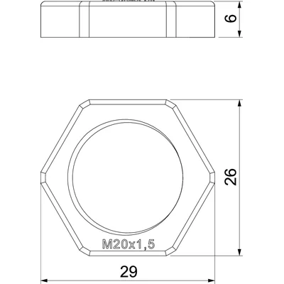 Locknut M20X1.5 116M VDE 116 M20 LGR PA