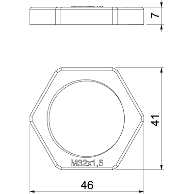 Locknut M32X1.5 J.SZ 116 M32 LGR PA