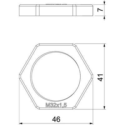 Locknut M32X1.5 J.SZ 116 M32 LGR PA