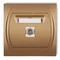 LOGO Einzelantennenbuchse Typ F (SAT) goldmetallic