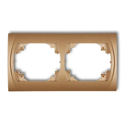 LOGO Horizontal double gold metallic frame