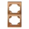 LOGO Marco vertical doble, dorado metalizado