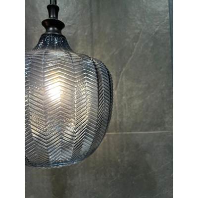 LONI Pendant lamp gray E27 IP20 blue