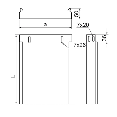 Лоток KBJ100H50/3