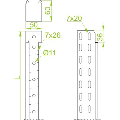 Лоток, KGL300H60/3