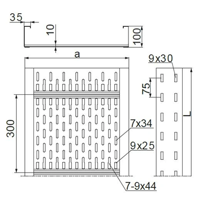 Лоток, KSC200H100/6N