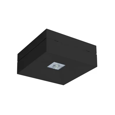 LOVATO II LED 3W (opzionale universale) 390lm 1h apparecchio AT monouso nero