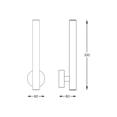 LOYA Black wall lamp