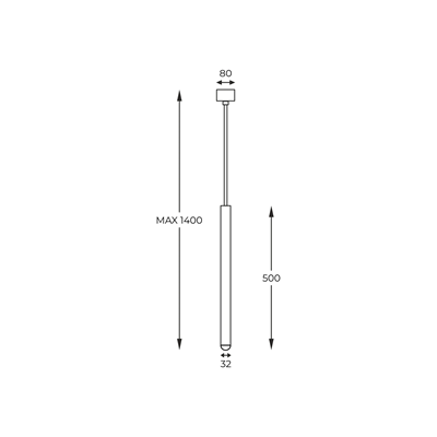 LOYA Hängelampe 5W 3000K 450lm IP20 schwarze Perle