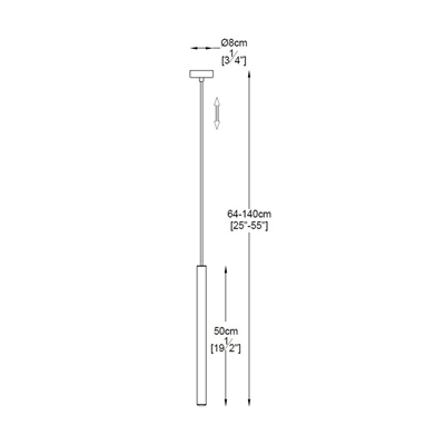 LOYA Hängelampe 5W 3000K 450lm IP20 schwarze Perle