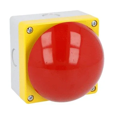 LP9P02R Large hand and foot emergency stop button, Ø90mm, red, pull release, 2NC contacts