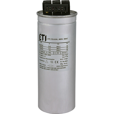 LPC capacitor 10kVAr, 400V, 50Hz