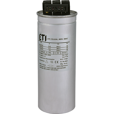 LPC capacitor 10kVAr, 400V, 50Hz