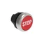 LPCB1134 Plastic pushbutton Ø22mm Platinum series, concealed, spring return, with symbol, STOP / Red