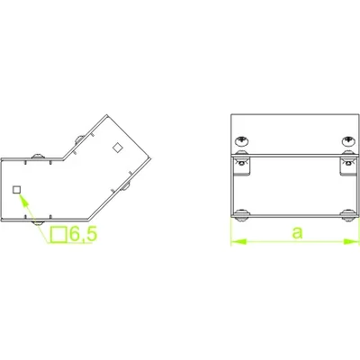LPKMMC200H100 Vertical bend 45° sheet thickness - 2 mm