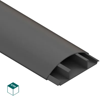 LPO / PVC-U Electrical Strip Semi-circular 18/75 3K Gray - 2 m (5 pcs/pack)
