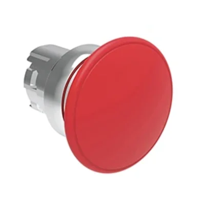 LPSB6144 Platinum Series Metal Pushbutton Ø22mm, Mushroom Head, Spring Return, Ø40mm. Red