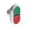 LPSBL7113 Platinum Series Ø22mm Metal Push Button, Double-Touch, Spring Return, 2 Covered and White Illuminated Diffuser. Green - Red