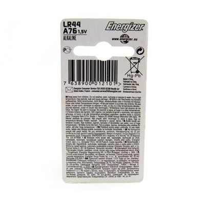 LR44 / A76 alkalická knoflíková baterie Energizer ALKALINE 1,5V 2ks