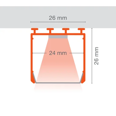 LS-Profil AY-PW03/U/26x26/14/2