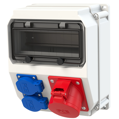 LUBLINO Quadro fisso 9M 1x CEE 32A 5P 400V 2x GS 16A 230V