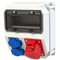 LUBLINO Quadro fisso 9M 1x CEE 32A 5P 400V 2x GS 16A 230V